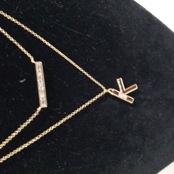 Elegant Gold-Tone Layered Initial Necklace, Stylish Personalized Women's Jewelry - Picture 5 of 8